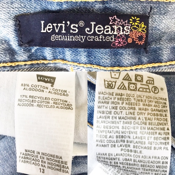 LEVI’S Genuinely Crafted Distressed Cuffed Jeans - Picture 7 of 7